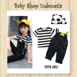 large Overall Softjeans Smiley Stripe Hitam